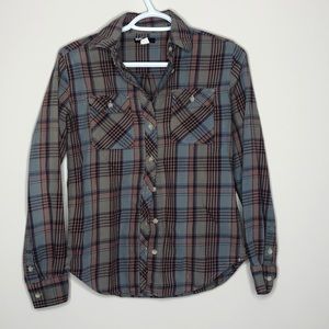 Plaid Button Down Top BDG Urban Outfitters